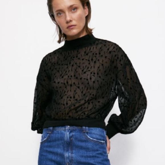 Zara combination crop floral top - Picture 2 of 6